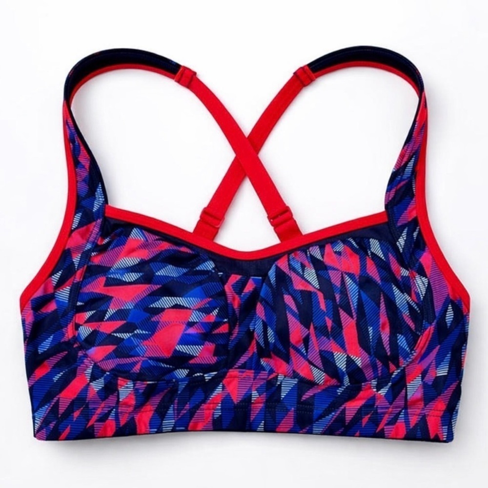 TYR Womens Cross Back Support Sports Bra Removable Pads Sample Size Small